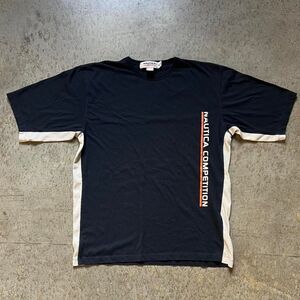 Nautica Men's Black and Navy T-shirt